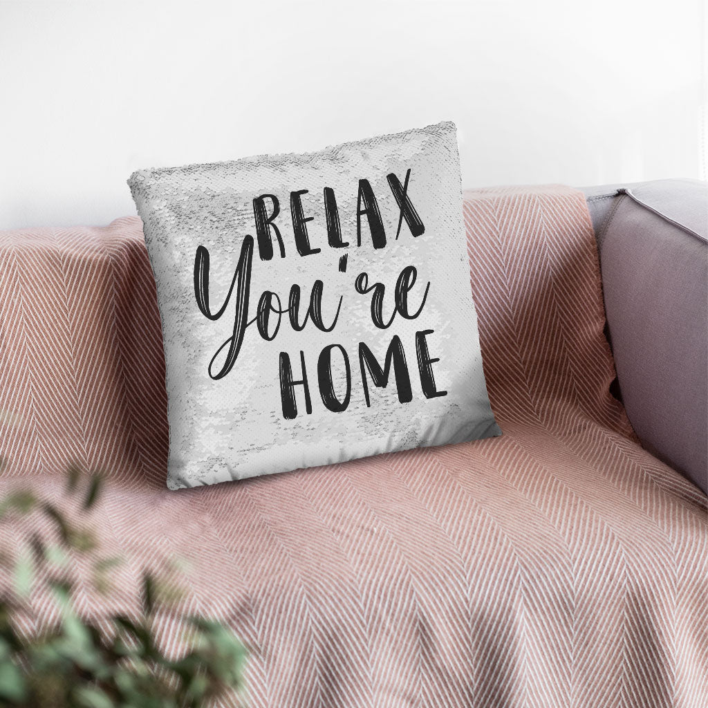 Relax Sequin Pillow Case - Best Design Pillow Case - Printed Pillowcase