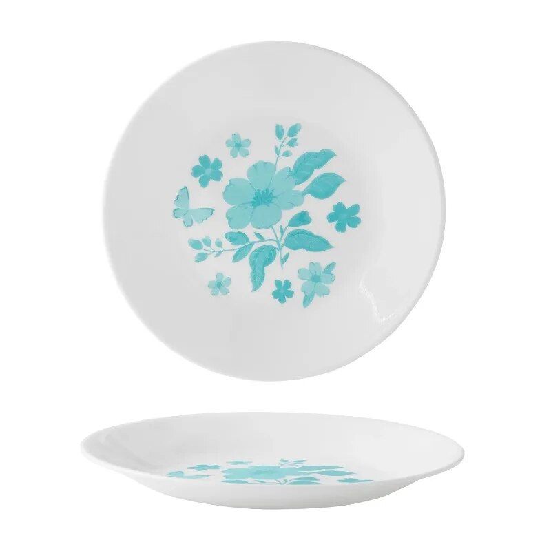 12-Piece Floral Dinnerware Set in Teal