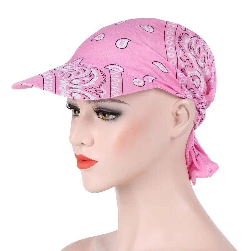 Multi-Season Women's Beach Turban with Sunscreen Brim