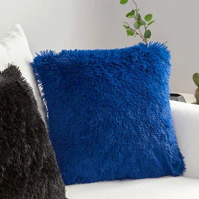 Luxurious Plush Fur Cushion Cover