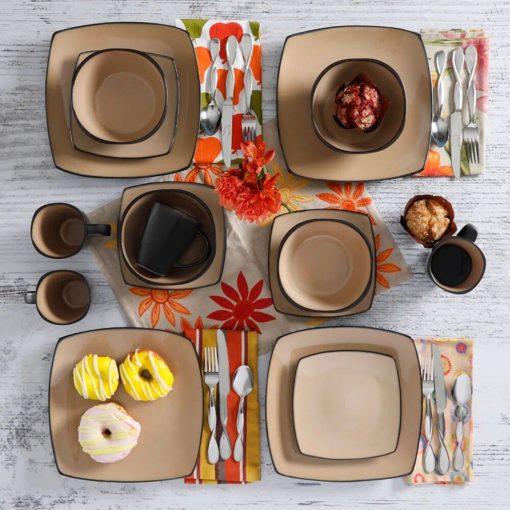 Modern Square 16-Piece Dinnerware Set