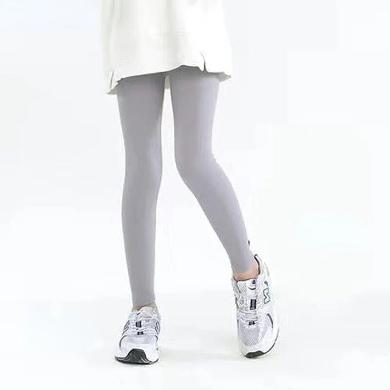 Girls' Comfort-Fit Leggings - Casual & Stylish Ankle-Length Tights for Kids