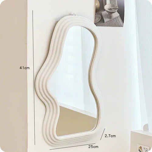 Wavy Edge Silver Framed Mirror