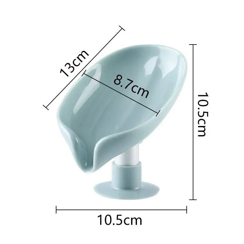 Leaf-Shaped Soap Holder with Suction Cup