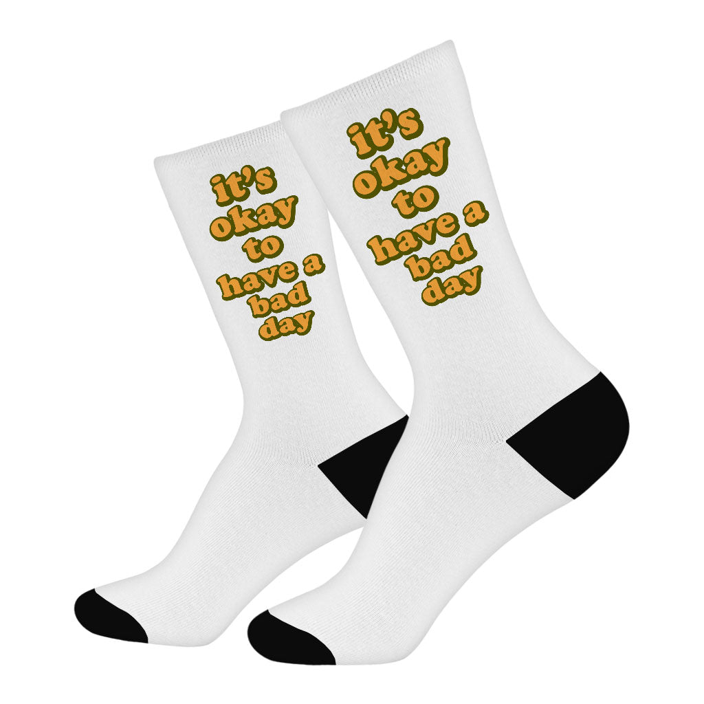 It's Ok Socks - Positive Novelty Socks - Motivational Crew Socks