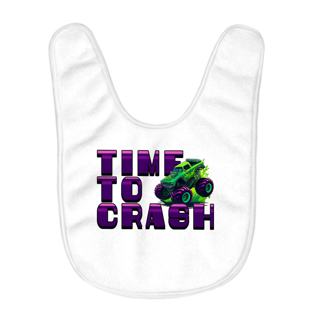 Monster Truck Baby Bibs - Cool Baby Feeding Bibs - Printed Bibs for Eating