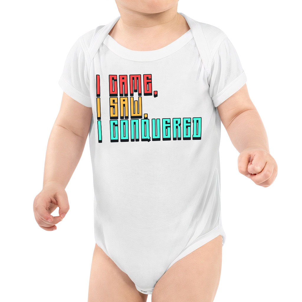 I Came I Saw I Conquered Baby Jersey Onesie - Cool Baby Bodysuit - Best Selling Baby One-Piece