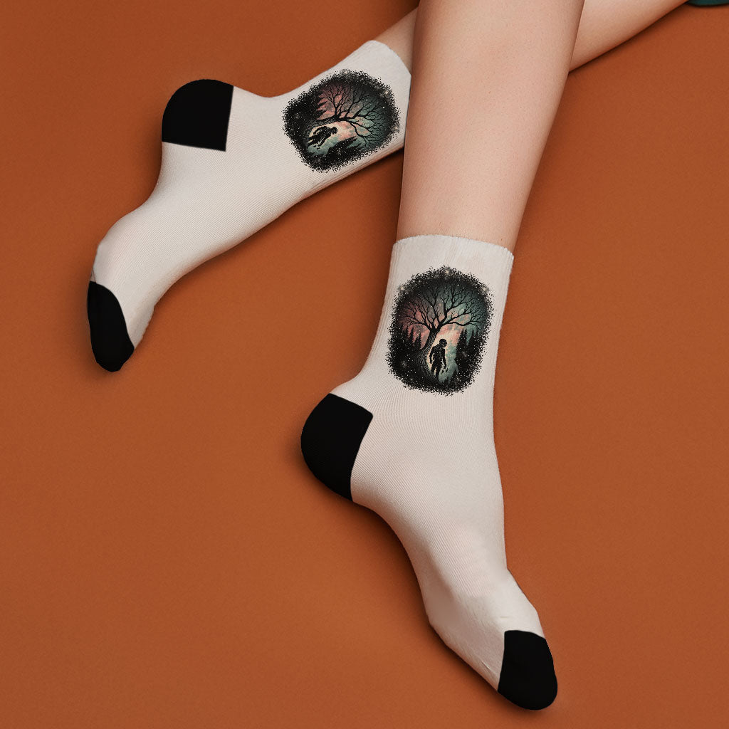 Cool Graphic Socks - Astronaut Novelty Socks - Tree Crew Socks