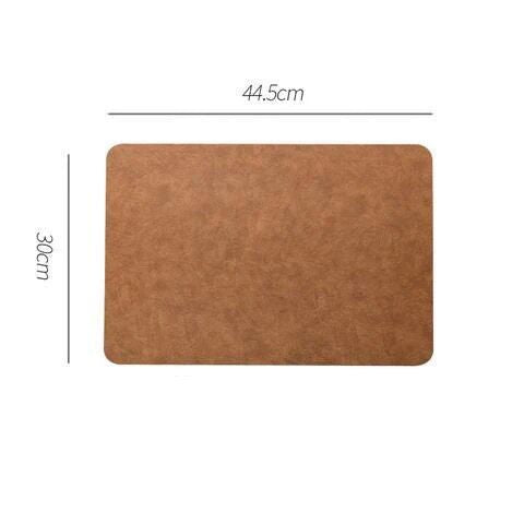 Elegant Heat-Resistant Leather Placemats for Home and Cafe