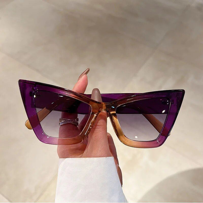 Luxurious Vintage Cat Eye Sunglasses - UV400 Protection for Women