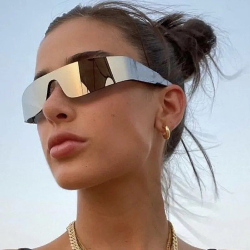 Y2K Vintage One-Piece Sports Sunglasses