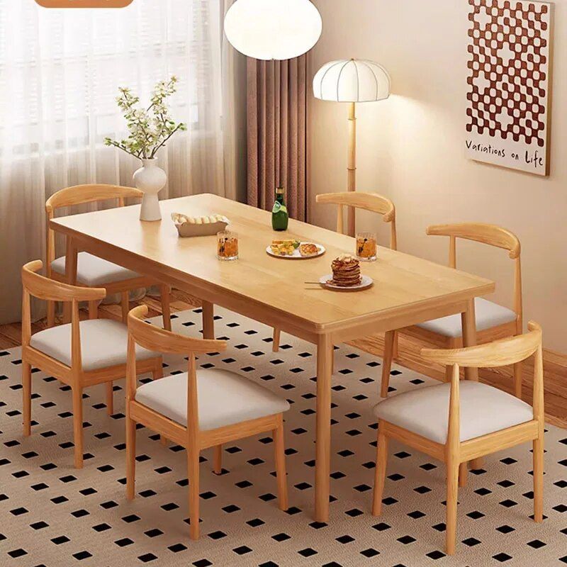 Luxury Modern Minimalist Wooden Dining Table