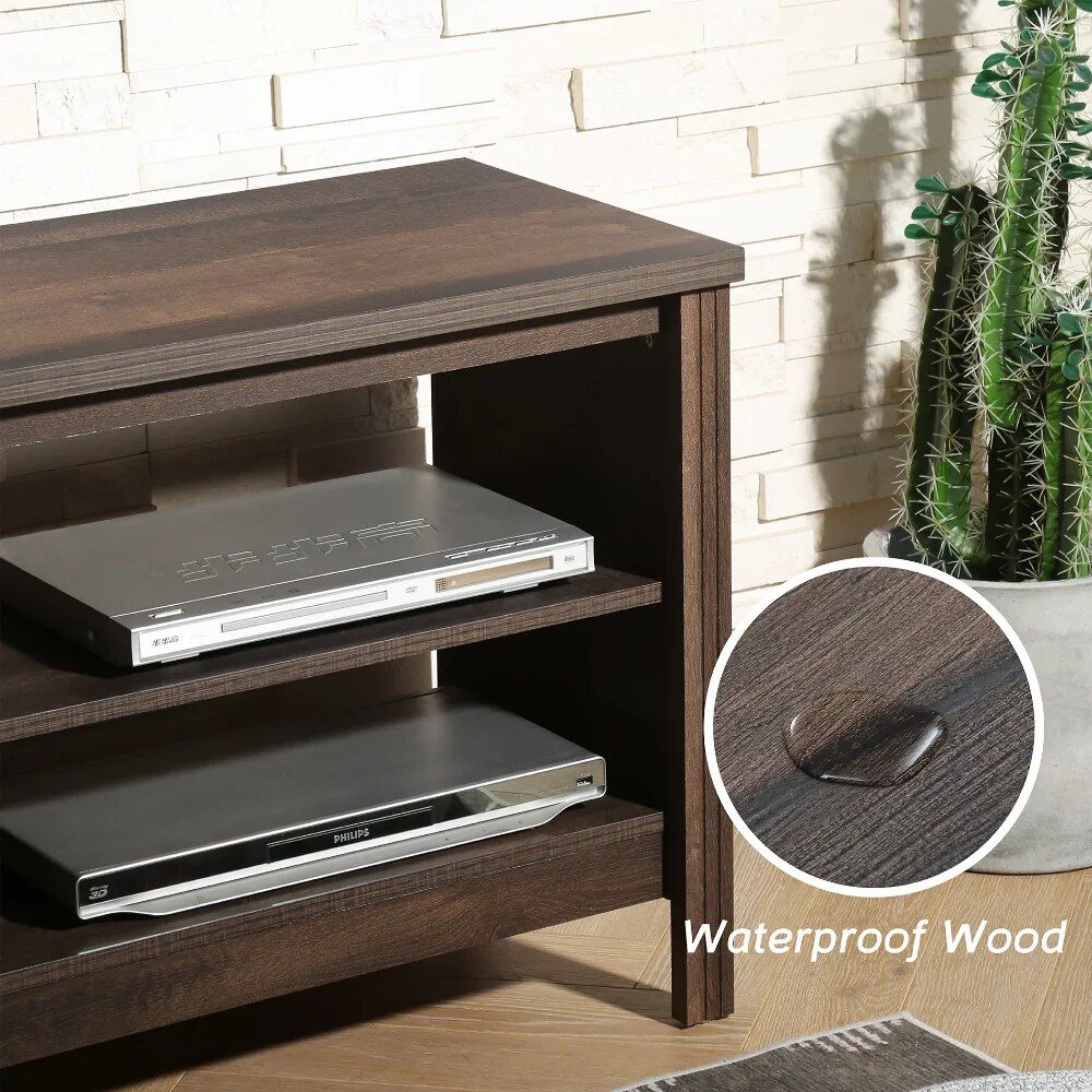 Modern Farmhouse 58" Espresso TV Stand for 65" Screens with Storage