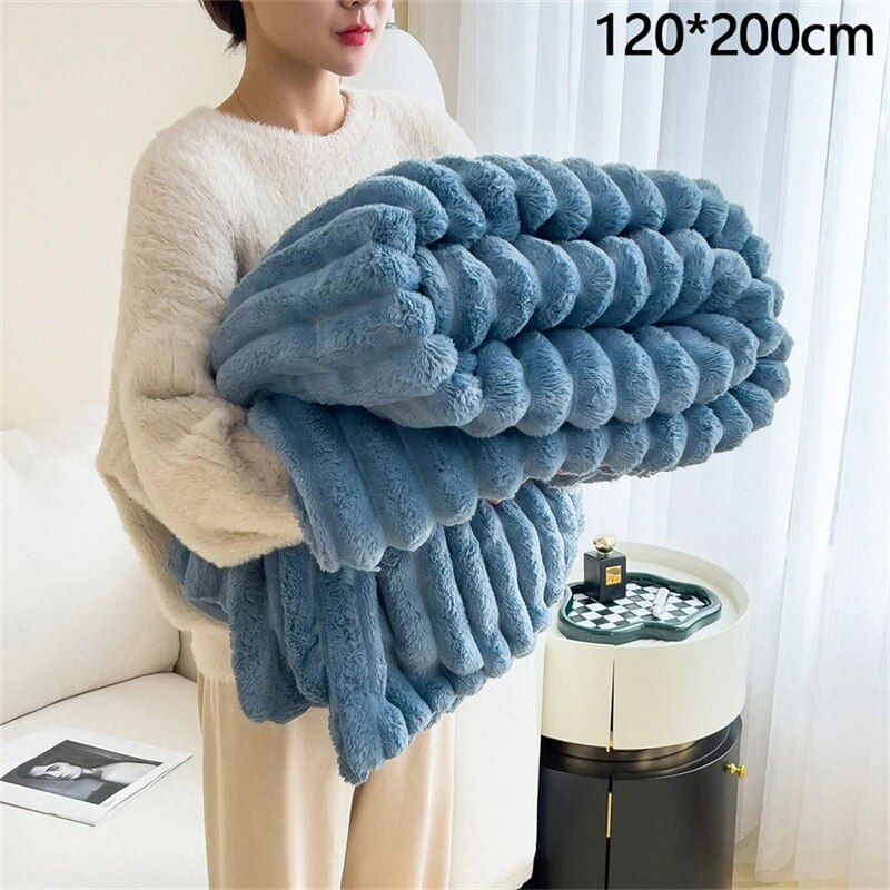 Coral Fleece Sofa Throw Blanket