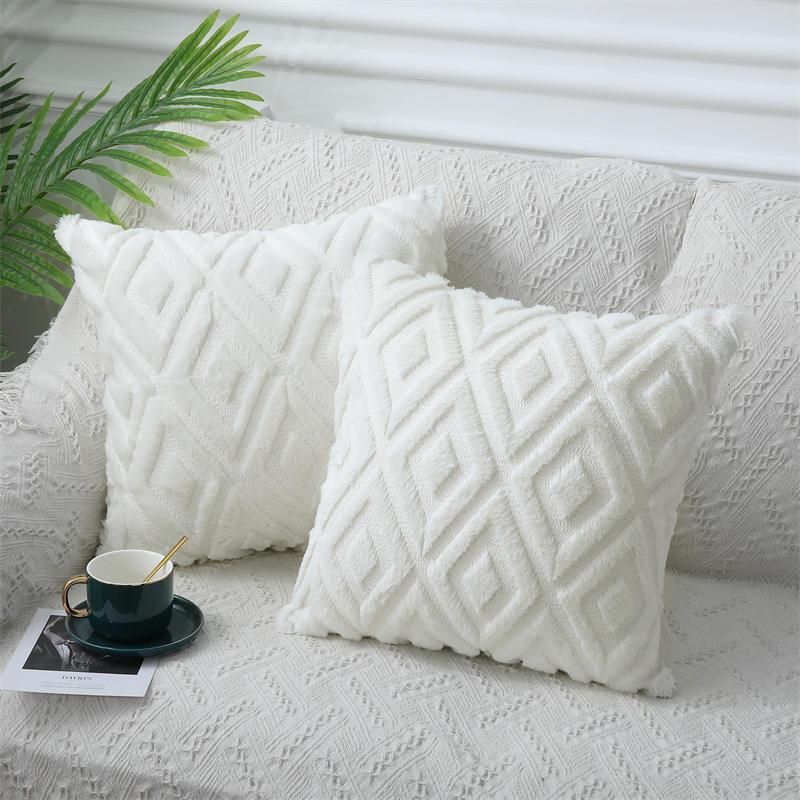 Luxury Geometric Cotton-Linen Throw Pillow Cover