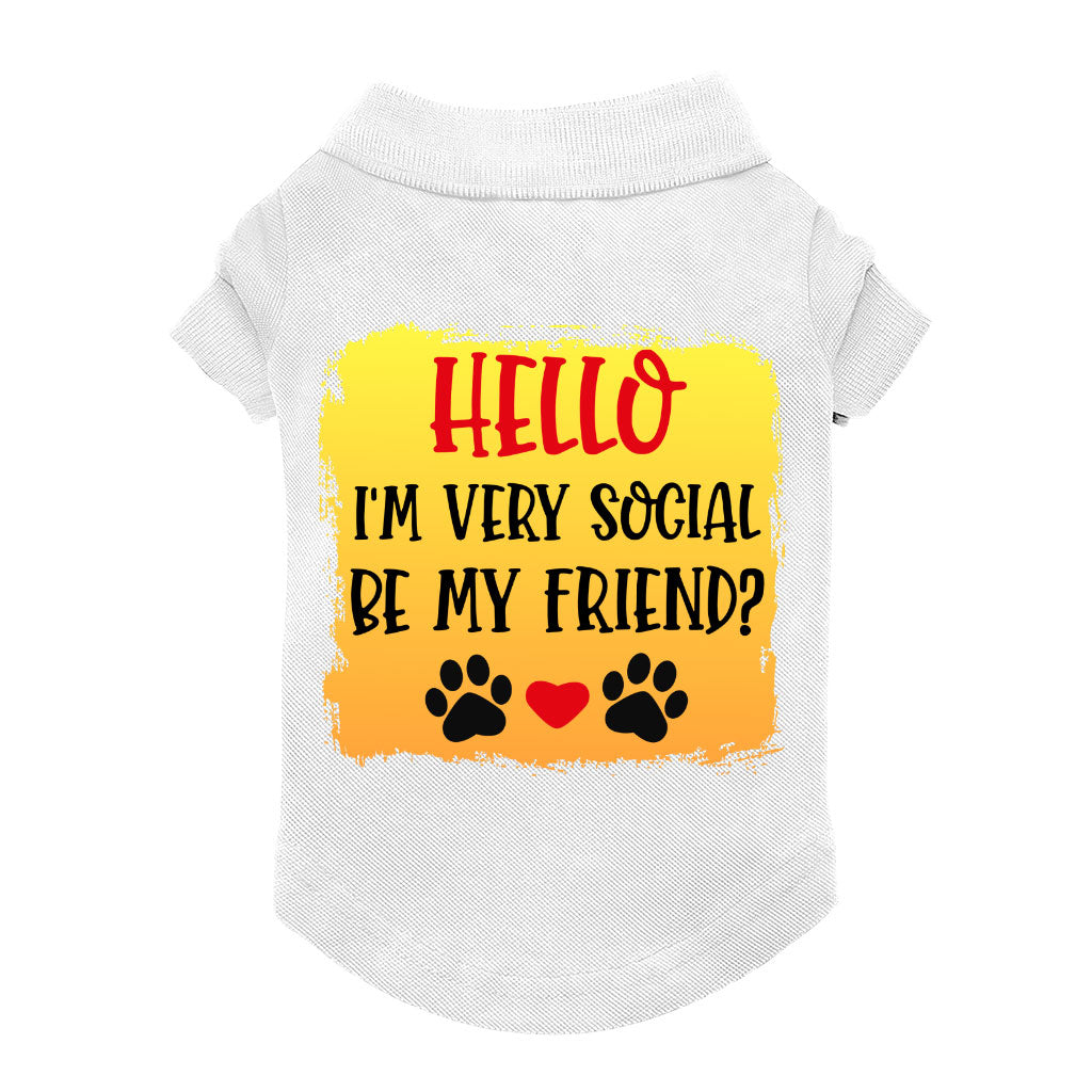 Friend Dog Polo Shirt - Colorful Dog T-Shirt - Printed Dog Clothing