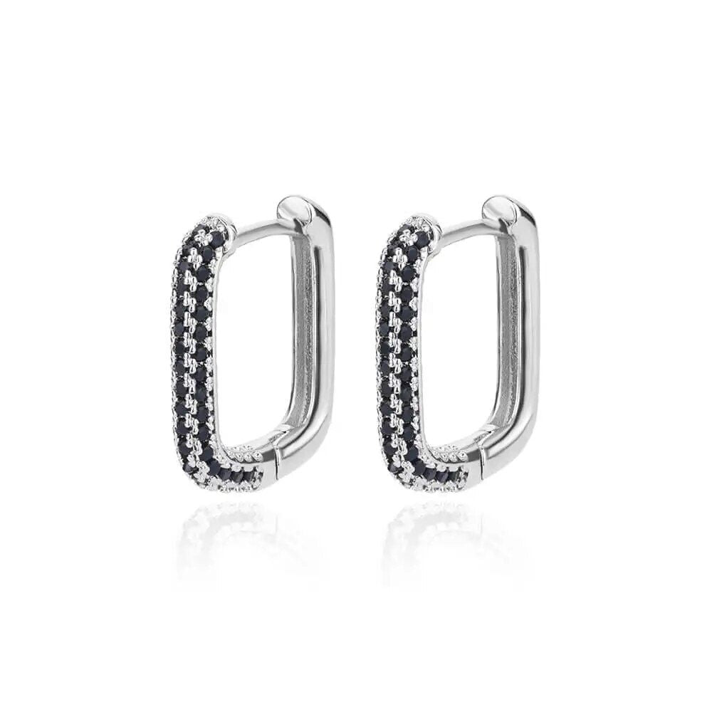 Zircon Hoop Earrings