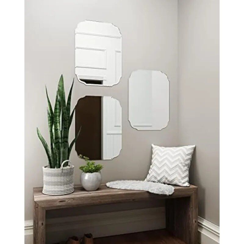 Elegant Silver Glass Mirror for Vanity and Wall Decor, 18"x 24" - Ideal for Bathroom, Bedroom, and Living Room