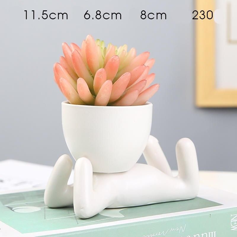 Charming Humanoid Ceramic Planter