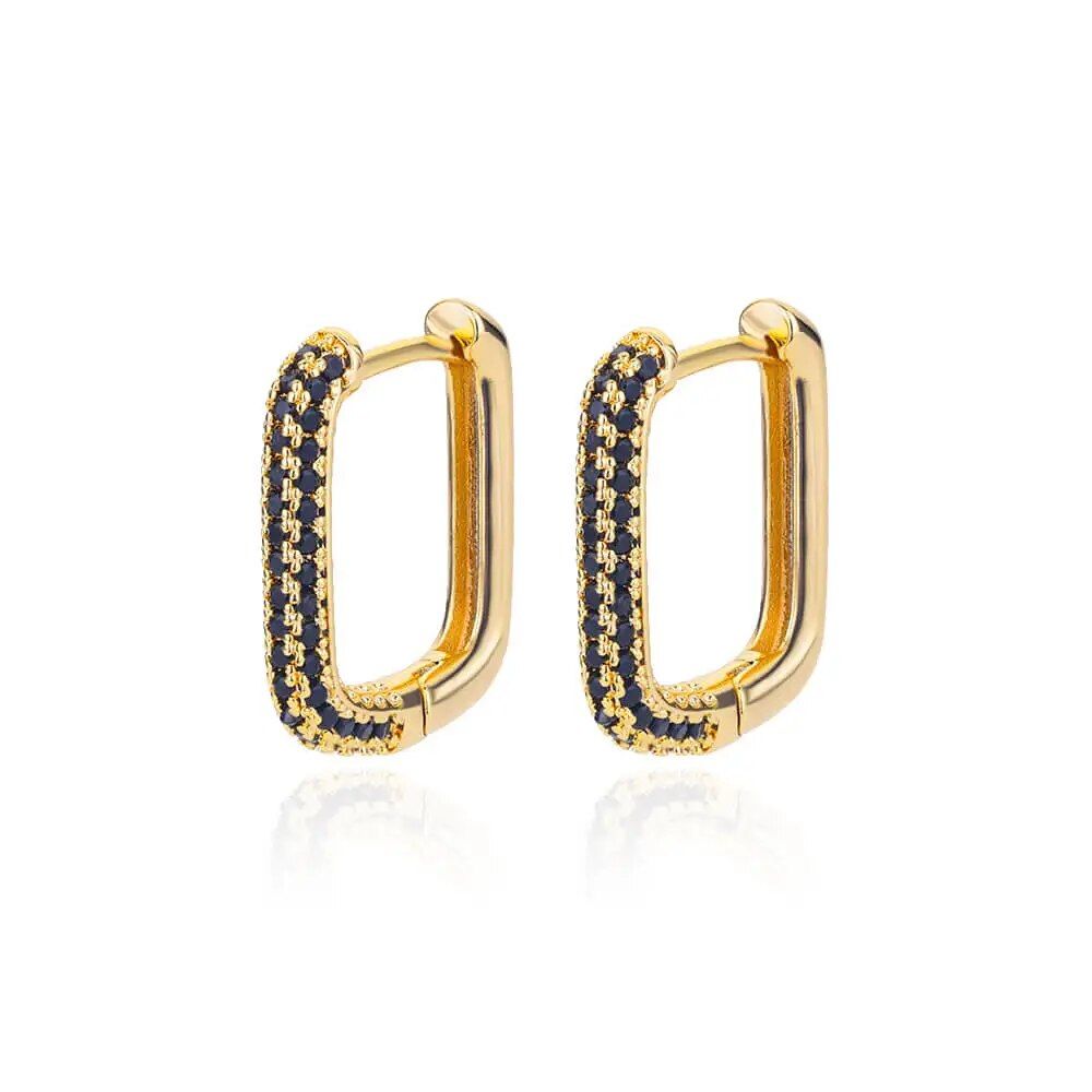 Zircon Hoop Earrings