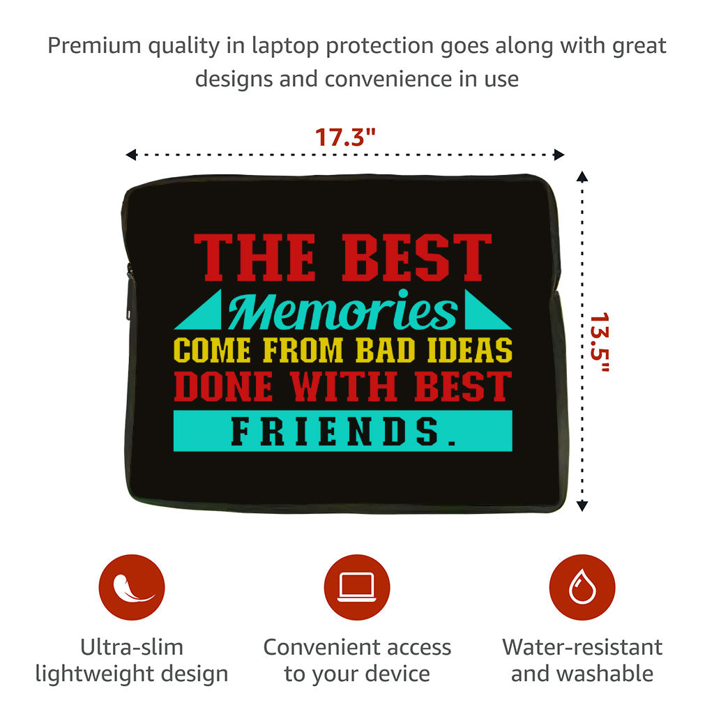 Best Friend Quotes MacBook Air 14" Two-Sided Sleeve - Funny Design Laptop Sleeve - Graphic MacBook Sleeve