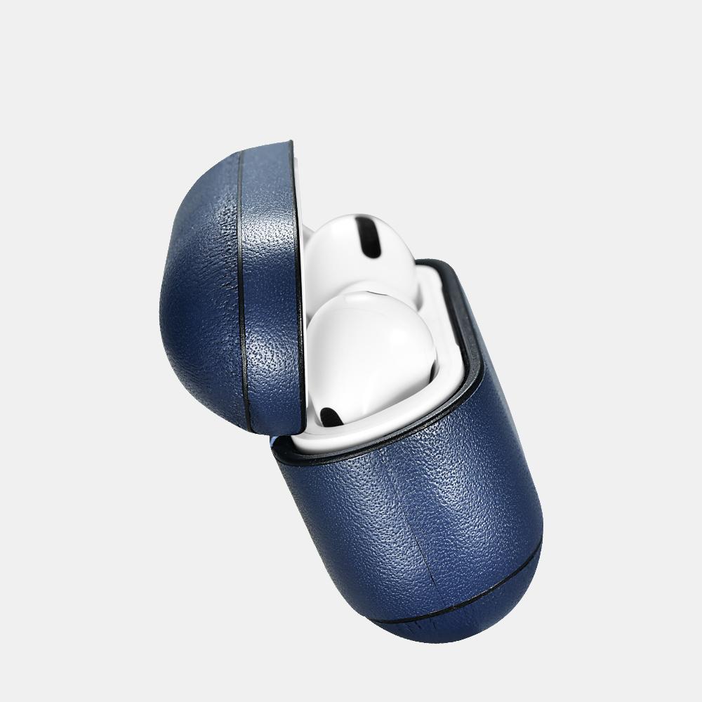 Custom AirPods Pro Vegan Nappa Leather Case | Black Brown Navy Blue