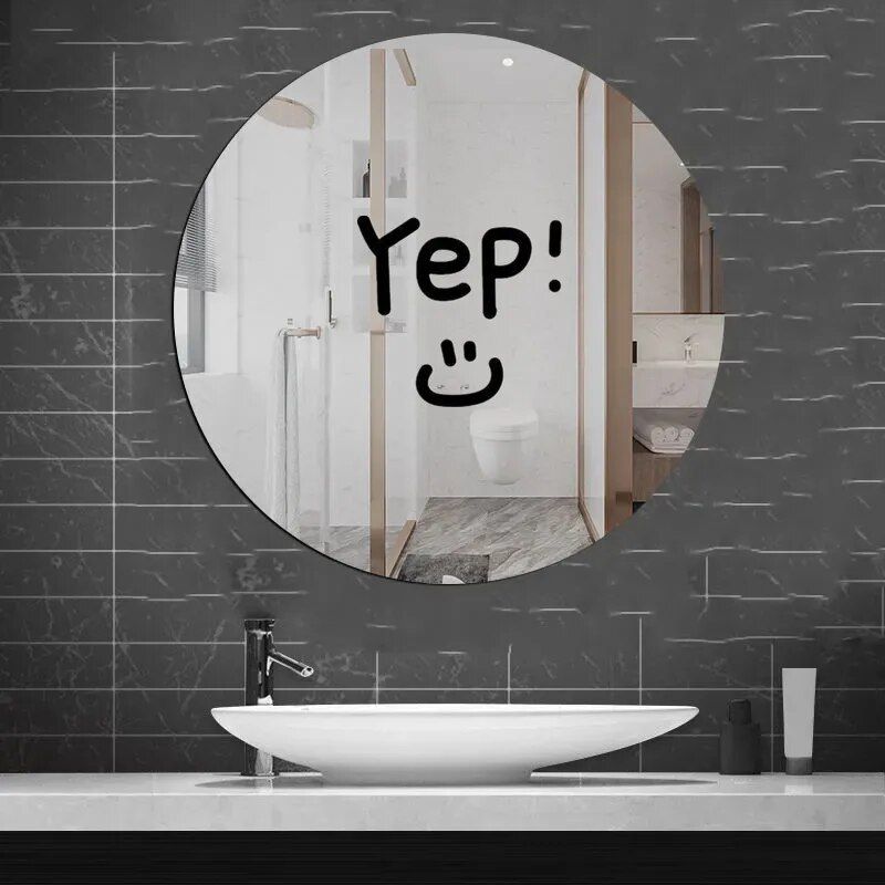 Acrylic Large Happy Smile Mirror