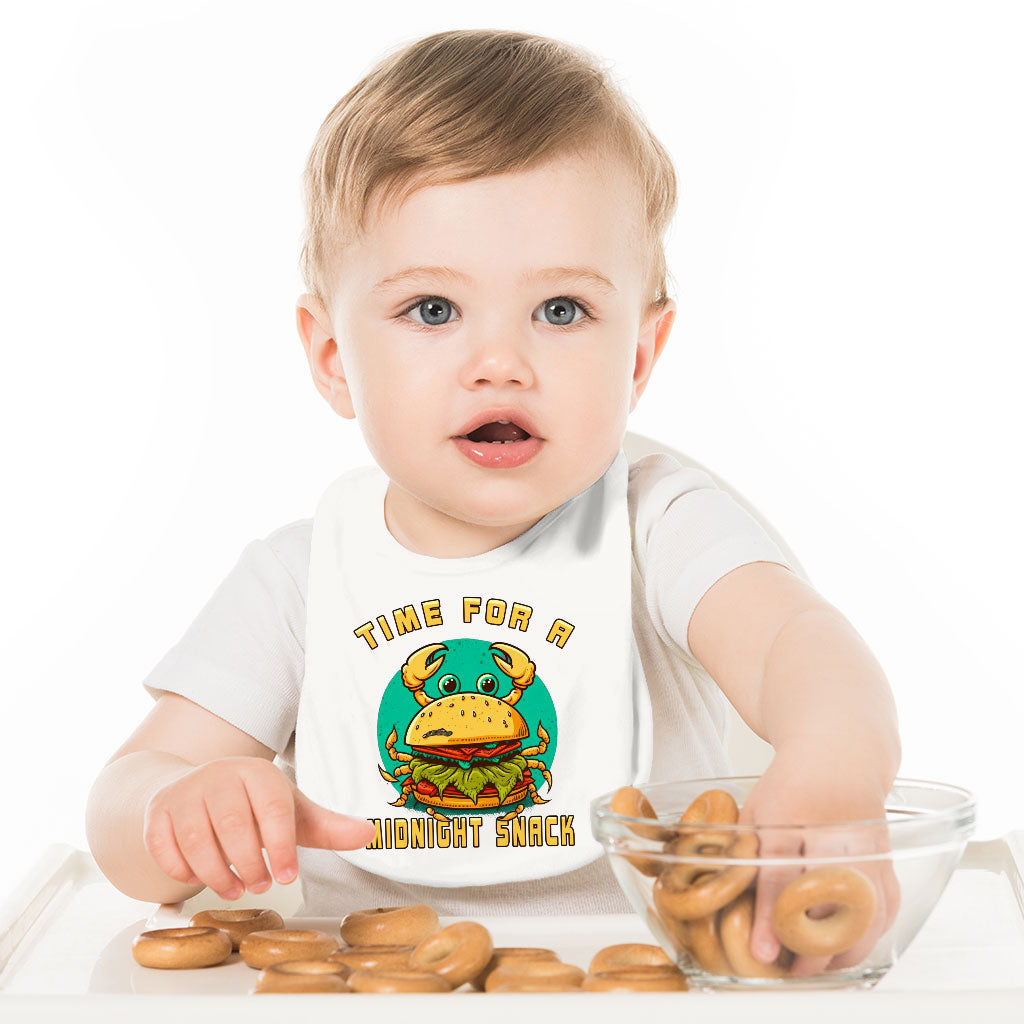 Midnight Snack Baby Bibs - Food Baby Feeding Bibs - Cute Bibs for Eating