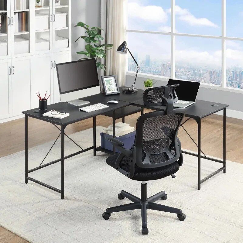 Ergonomic Office Chair with Adjustable Headrest and Lumbar Support