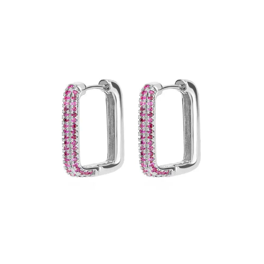 Zircon Hoop Earrings