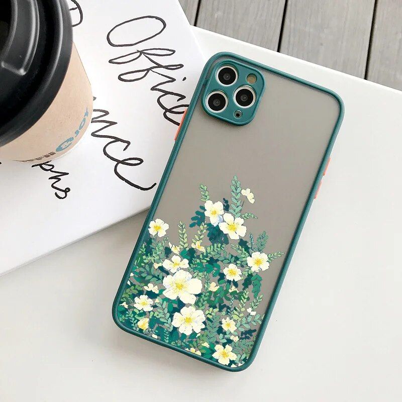 Lavender Butterfly Higan Flower Shockproof Phone Case for Various iPhone Models