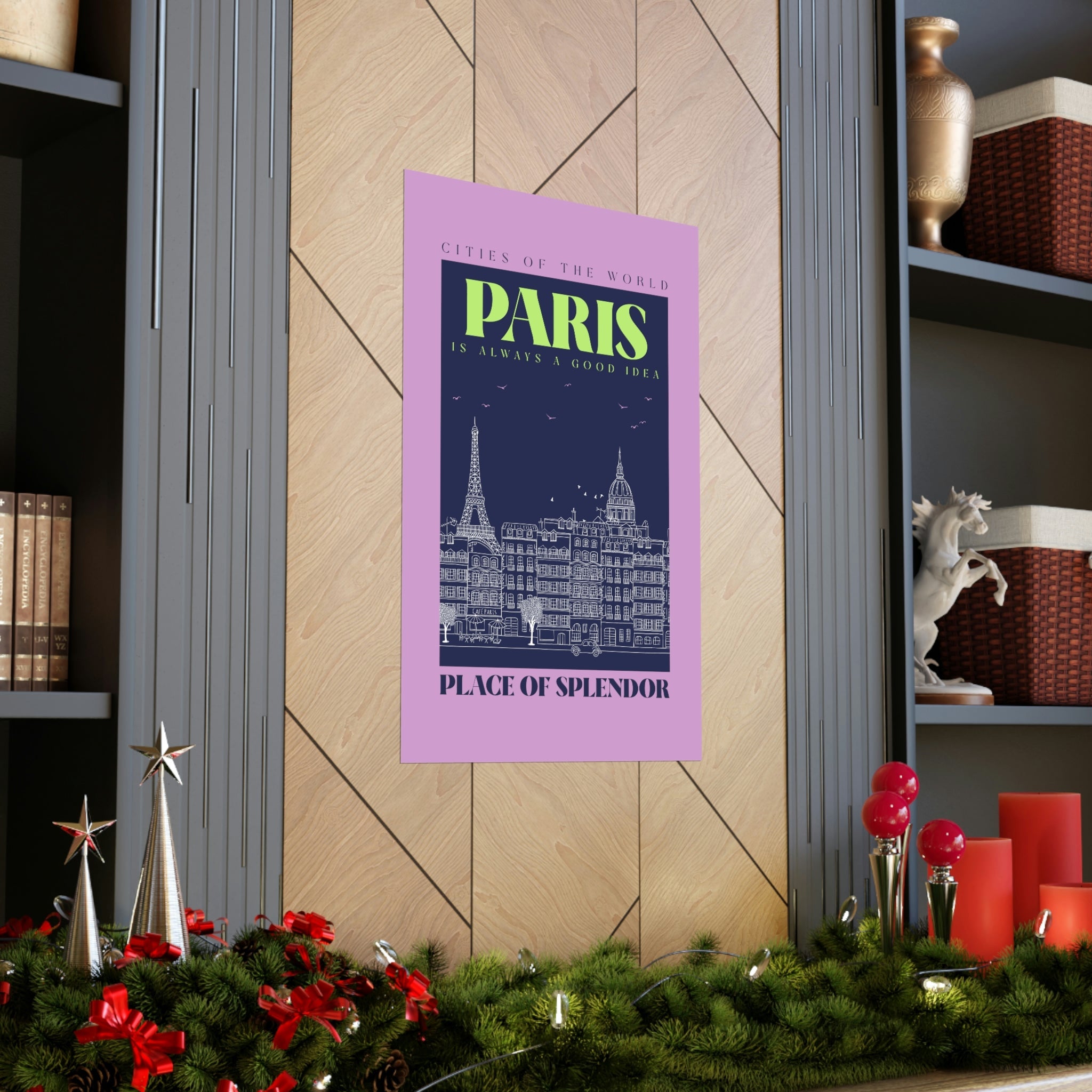 Paris City Outline Poster