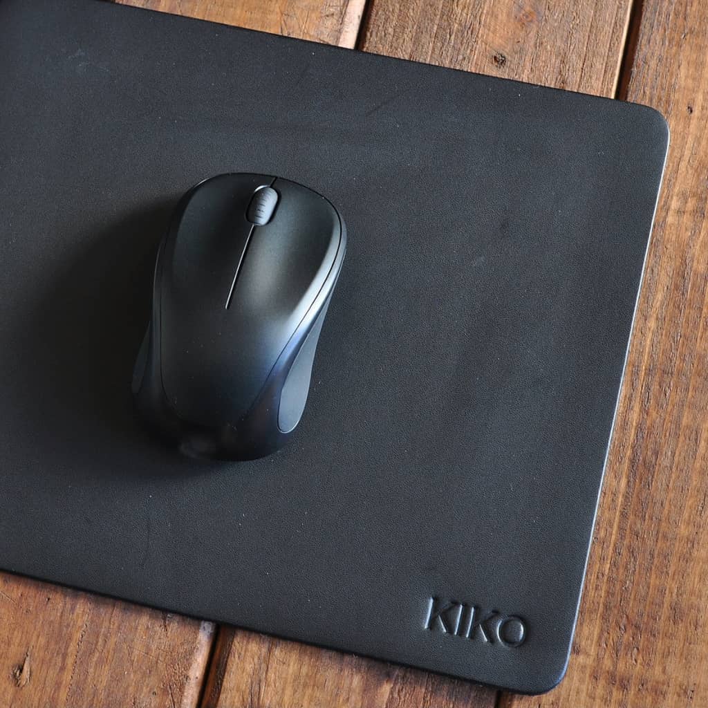 Black Leather Mouse Pad