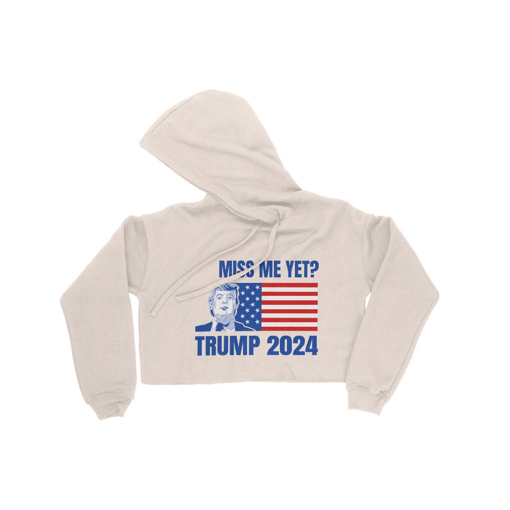 Women's Cropped Fleece Donald J Trump Hoodie