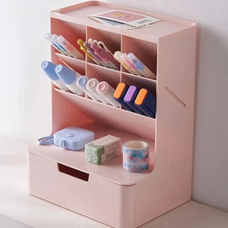 Elegant Desk Organizer: Multi-Functional Office & Cosmetic Storage Rack