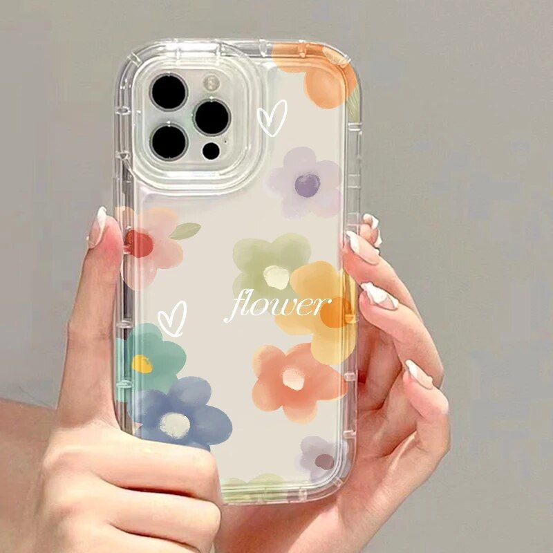 Love Heart Transparent Phone Case for Various Samsung Models