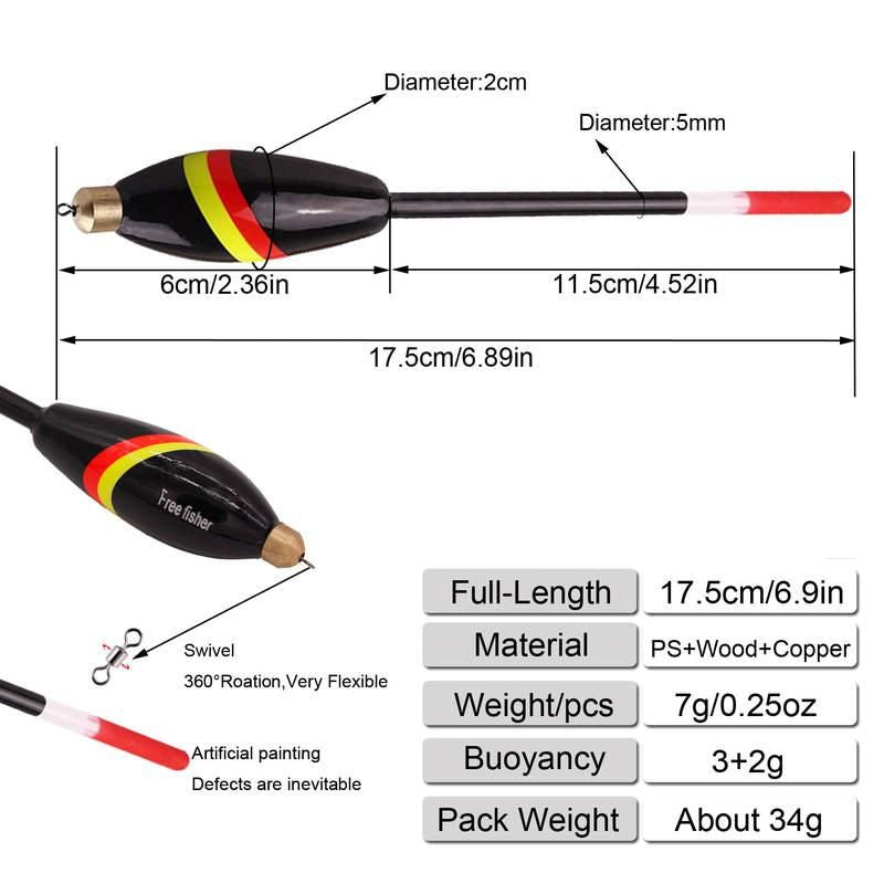 Premium Balsa Wood Fishing Floats Set