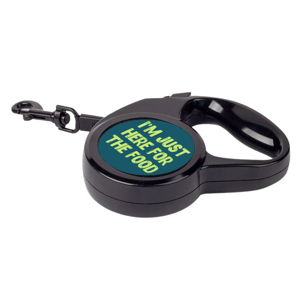 I'm Just Here for the Food Retractable Pet Leash - Funny Design Leash - Best Print Dog Leash