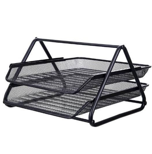 Multi-Layer Iron Mesh Office Organizer