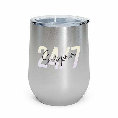 Sippin Insulated Wine Tumbler for Cold or Hot Drinks