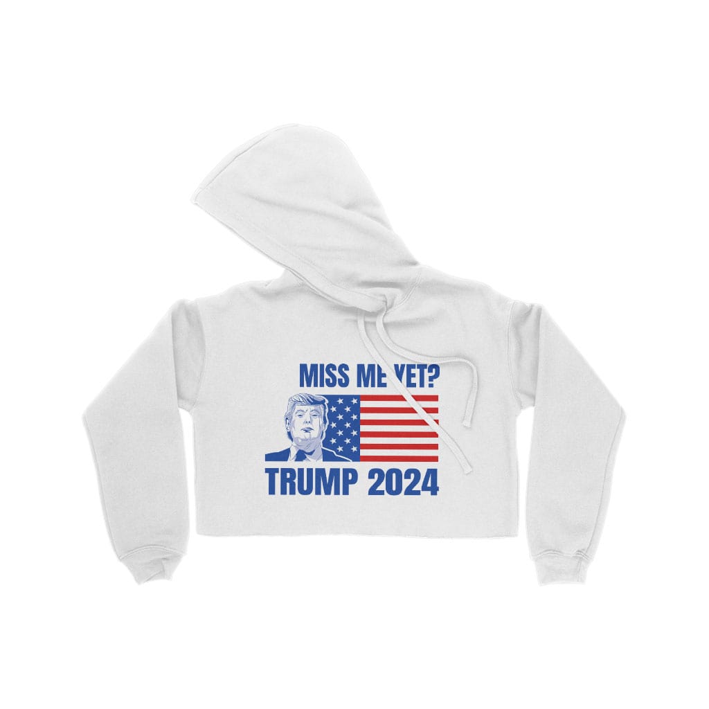 Women's Cropped Fleece Donald J Trump Hoodie