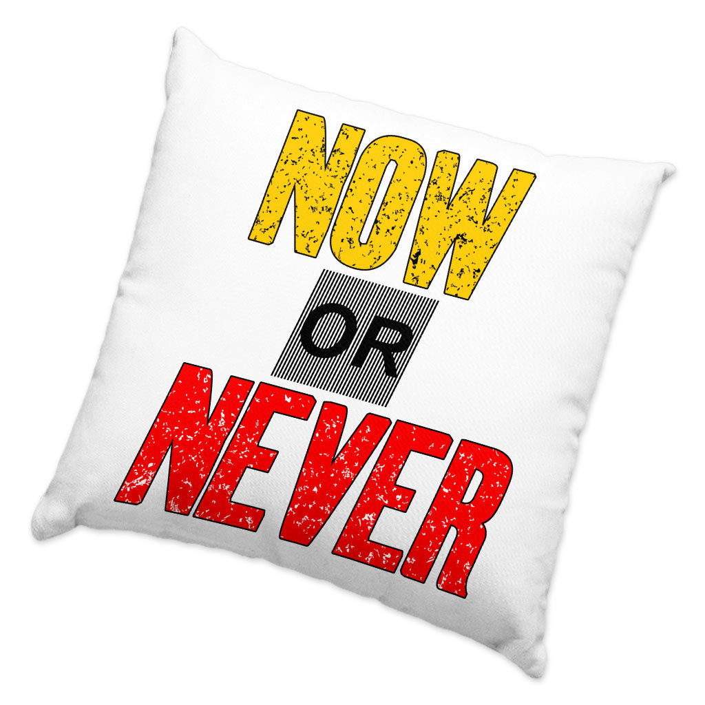 Now Or Never Square Pillow Cases - Cool Pillow Covers - Trendy Pillowcases