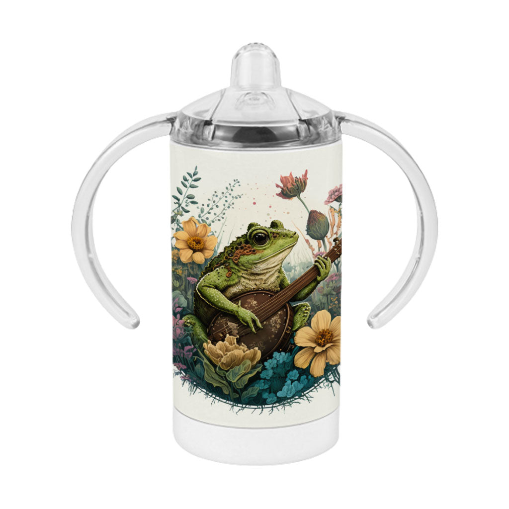 Cute Frog Sippy Cup - Flower Baby Sippy Cup - Funny Sippy Cup