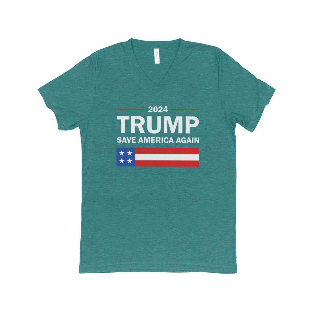 Triblend V-Neck Trump T-Shirt - Cool Trump T-Shirts