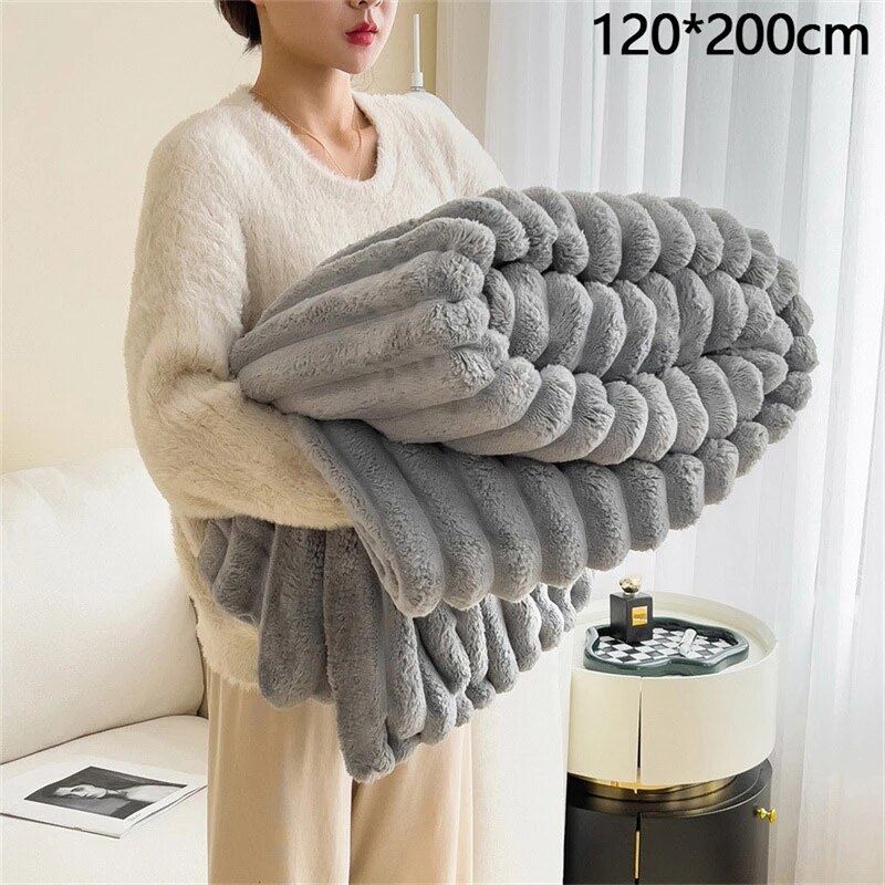 Coral Fleece Sofa Throw Blanket