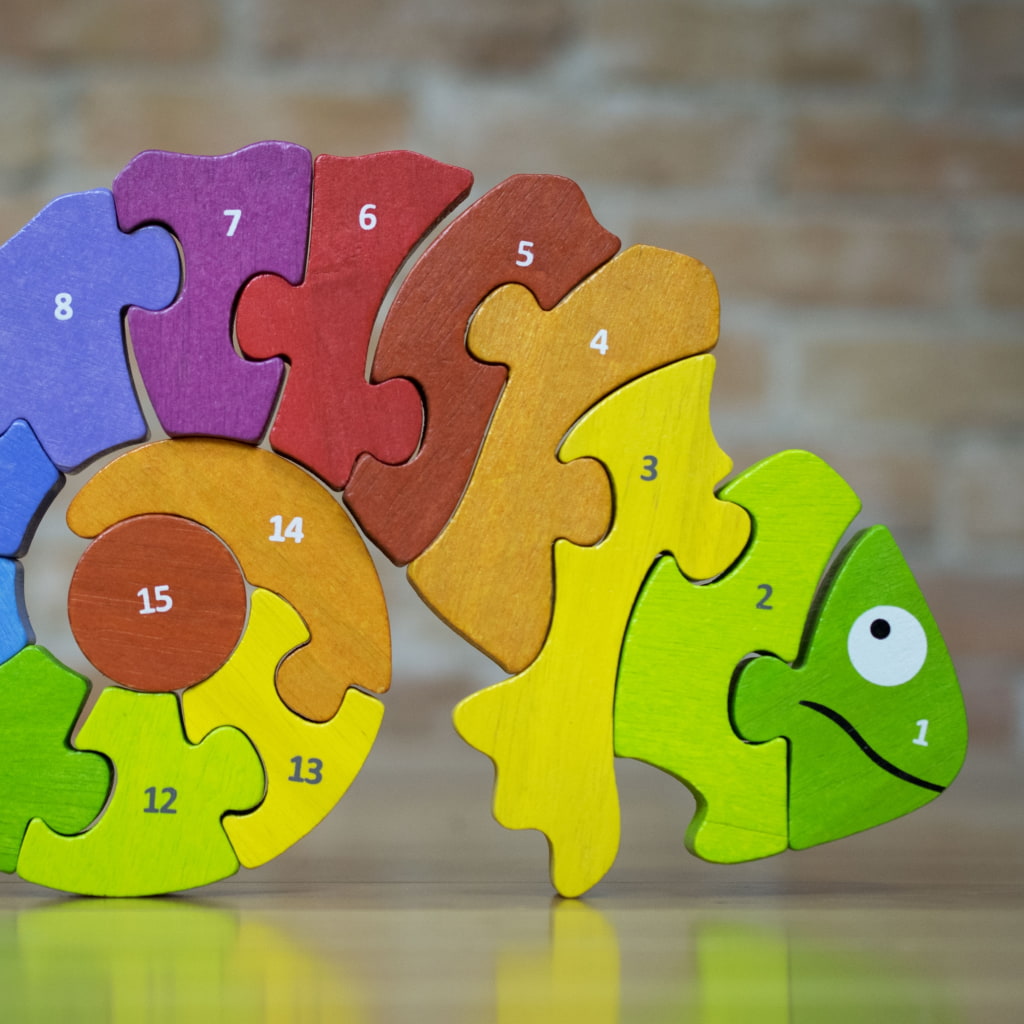 Bilingual Counting Chameleon Puzzle