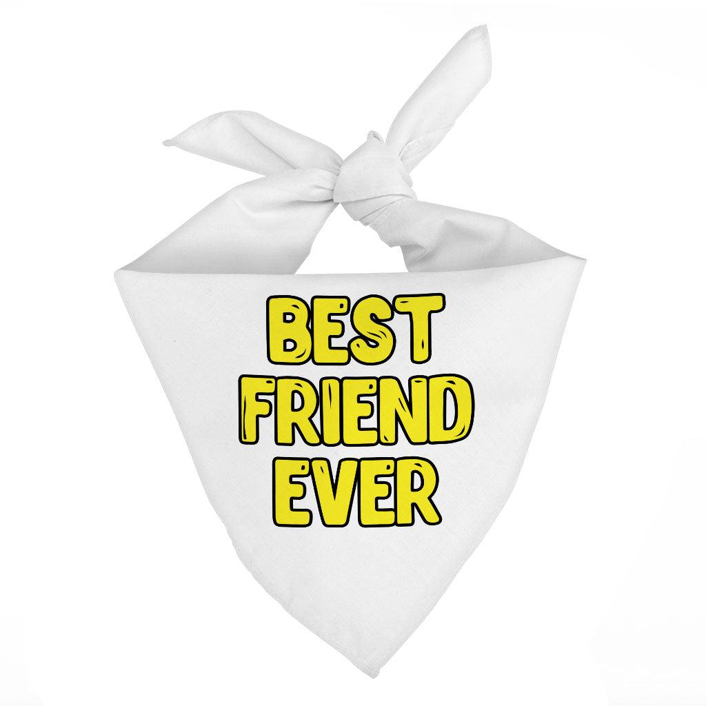 Best Friend Ever Pet Bandana - Cute Design Dog Bandana - Best Print Pet Scarf