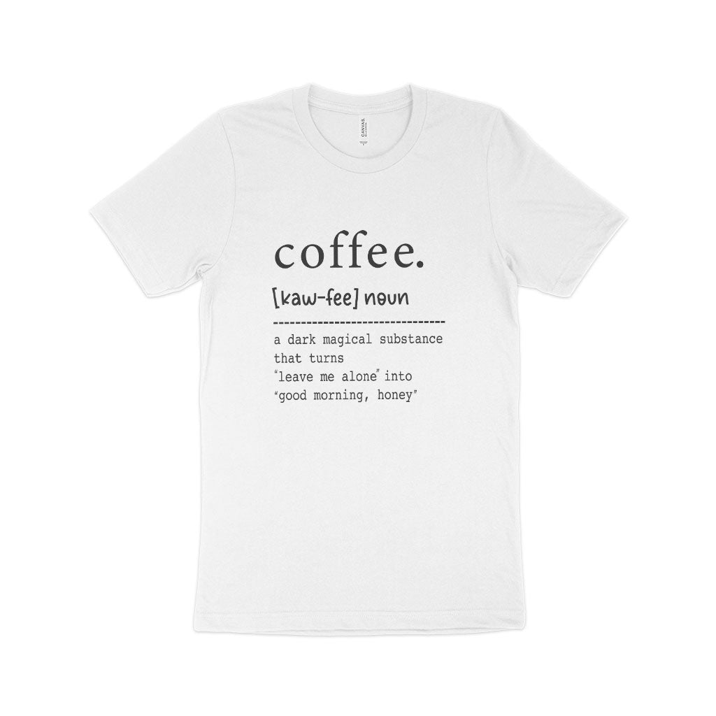 Coffee Definition Unisex Jersey T-Shirt Made in USA