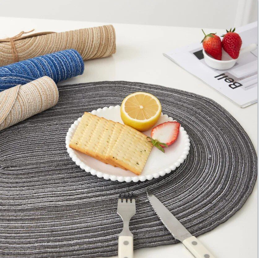 Modern Mixed Color Heat-Resistant Table Placemats - Set of 4, Washable and Non-Slip