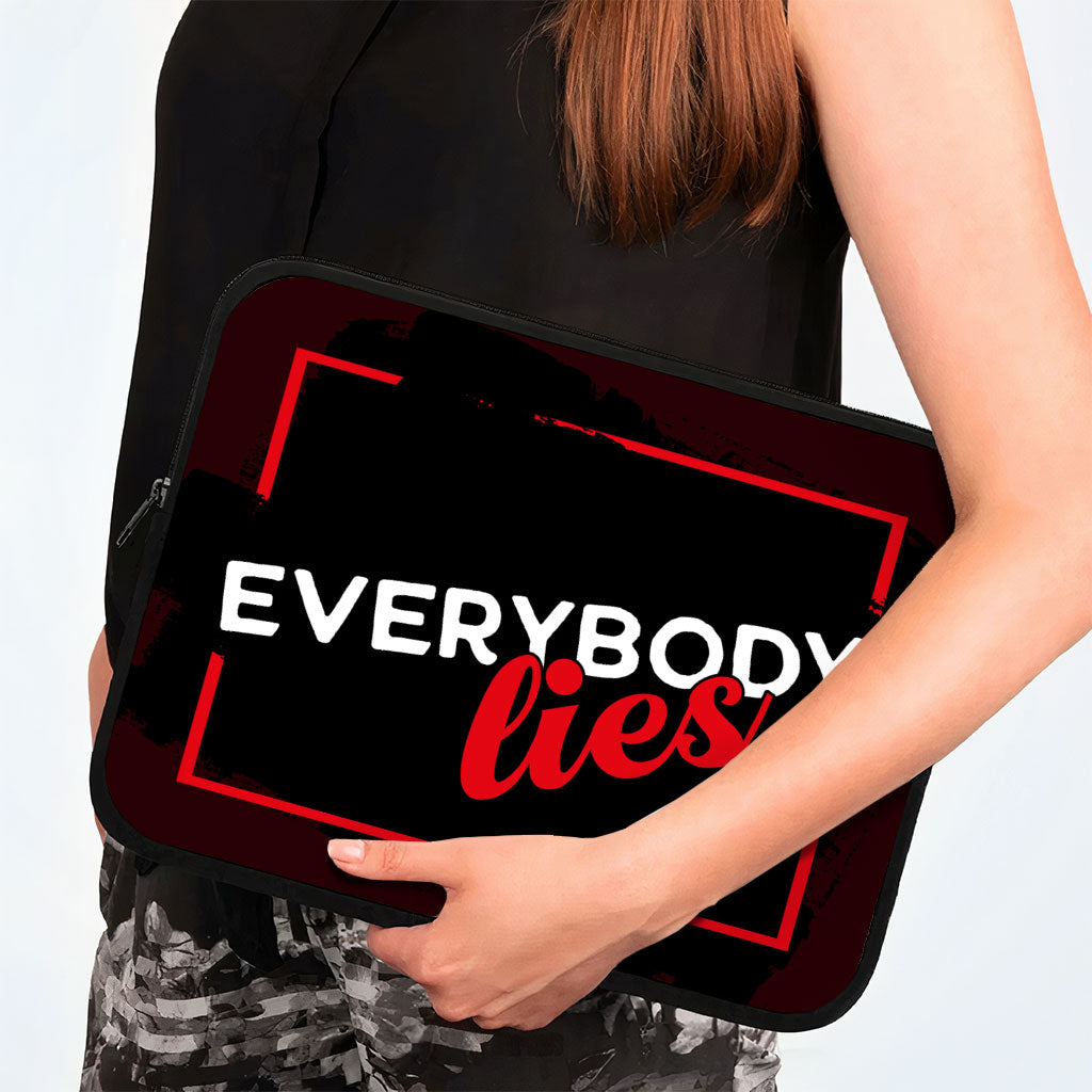 Everybody Lies HP 16" Sleeve - Printed Laptop Sleeve - Trendy Laptop Sleeve with Zipper